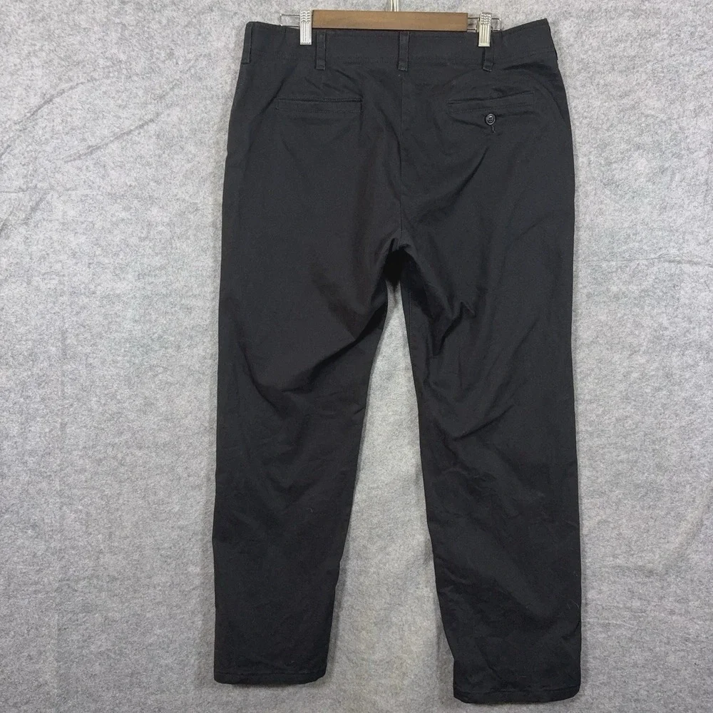 Lee Extreme Comfort Chino Pants Mens 36x30 Black Straight Fit Stretch